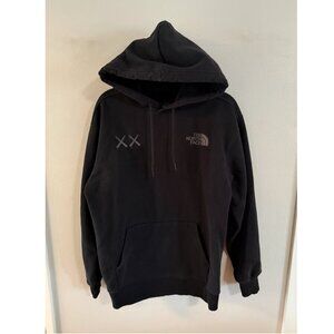 New KAWS x The North Face Hoodie, Black, Mens Large